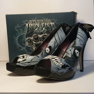 Iron Fist Glow in Dark Zombie Platform Heels